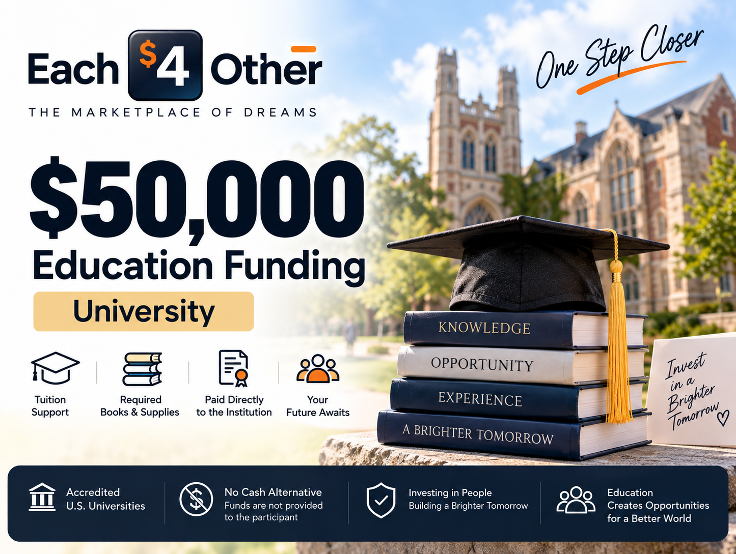 $50,000 Dream Education Funding — College & Community College